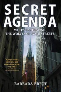 Cover of Secret Agenda shows a skyscraper between two other skyscrapers.