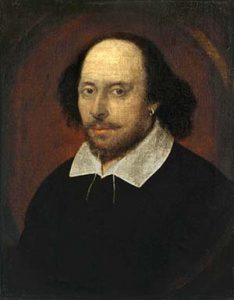 Photo of an oil painting of William Shakespeare.