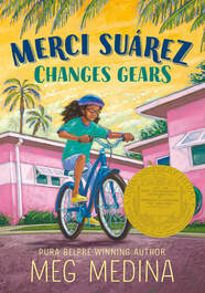 Cover for Merci Suarez's Newberry Award-winning book, Changes Gears.