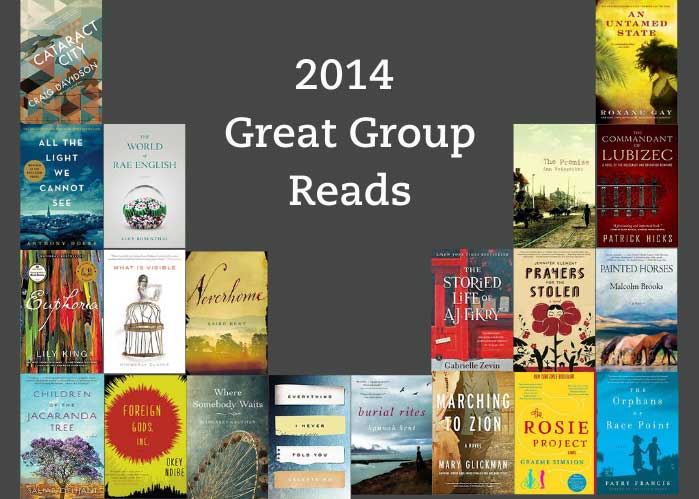 2014 Great Group Reads shows all of the book jackets for the books on the list.